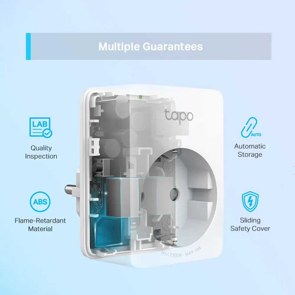 ჭკვიანი შტეფსელი TP-LINK Tapo P100 EU (10A) Smart Plug