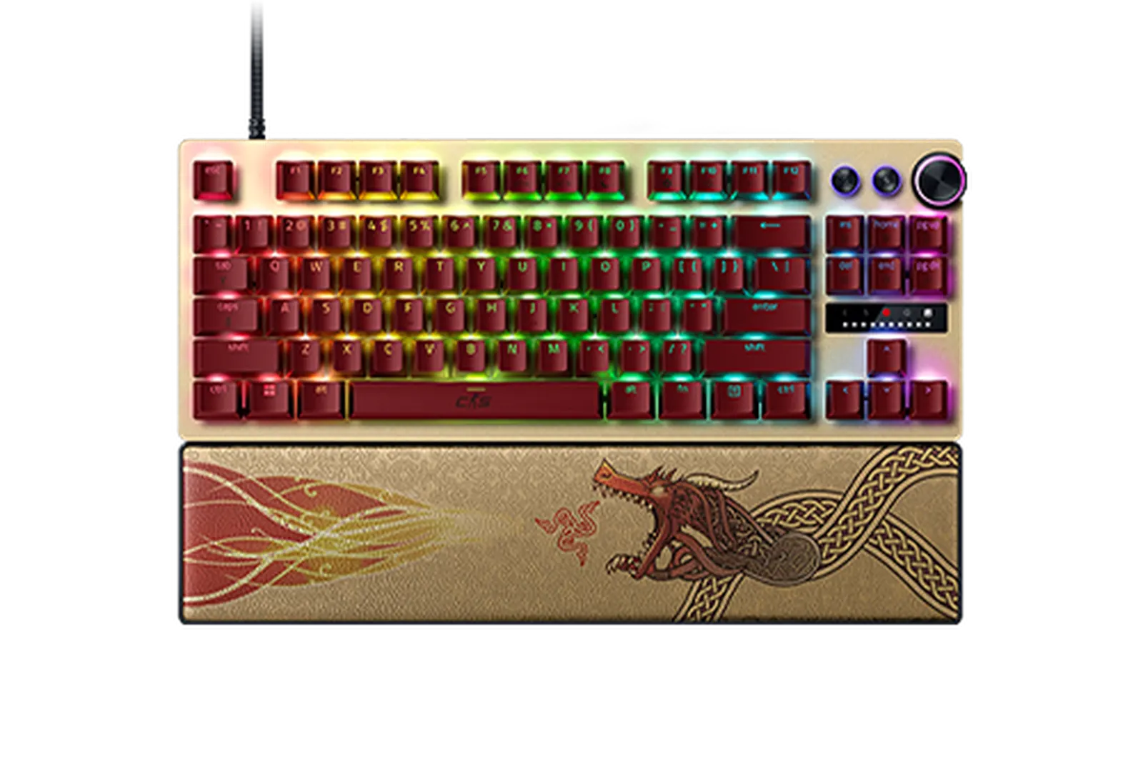 კლავიატურა Razer Keyboard Huntsman V3 Pro TKL, 84key Analog Optical Switches, USB-A, EN, RGB, Counter-Strike 2 Ed