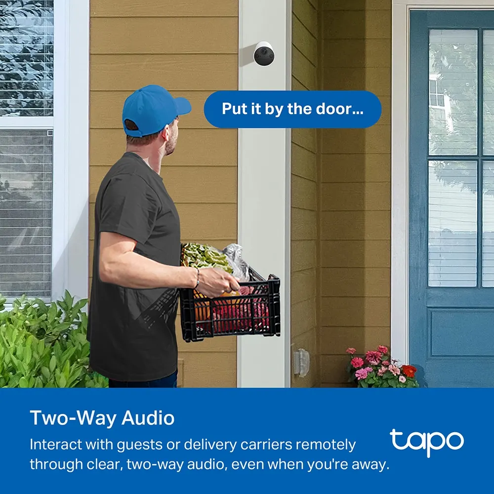 TP-Link Tapo C410 Wire-Free Security Camera - 2304 × 1296 (2K), Wi-Fi, 125° Viewing Angle, Up to 180-Day Battery Life, Solar Power Compatibility
