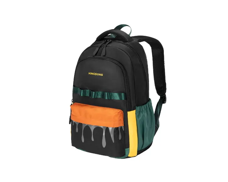 ზურგჩანთა kingsons 15.6" Primary School Backpack Black/Green - KS251308