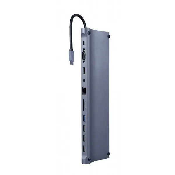 Type-C ჰაბი Gembird USB Type-C 11-in-1 multi port adapter