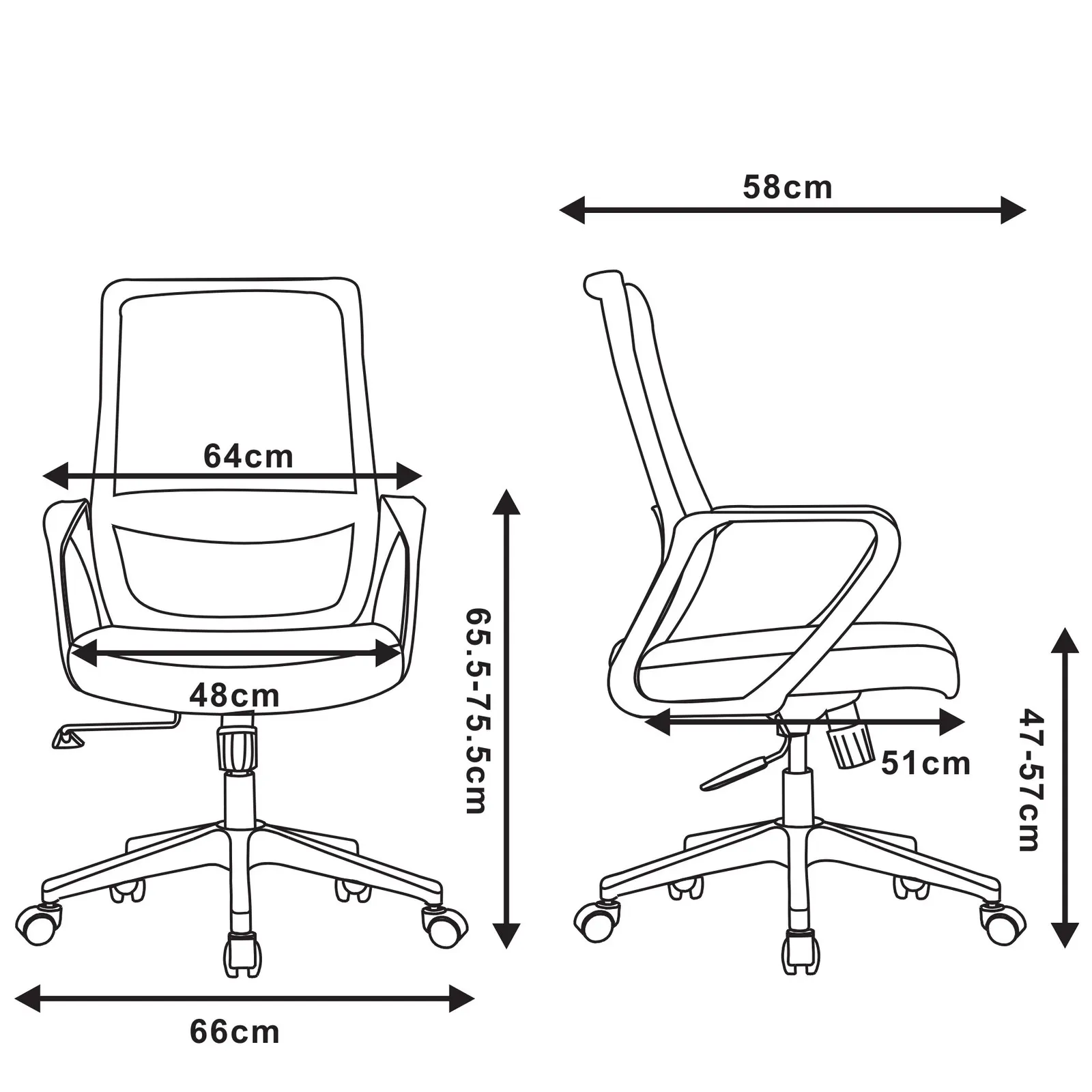 გეიმერული სავარძელი 2E Office Chair OC140, fabric, fixed armrests, black