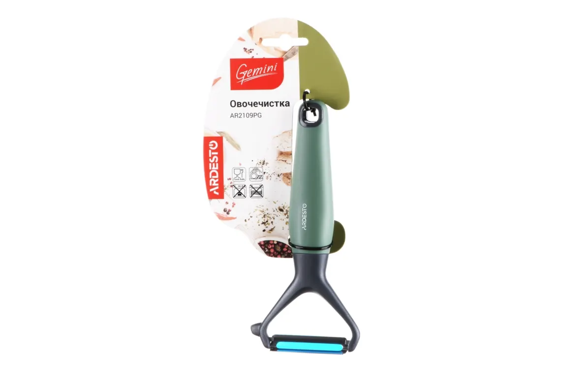 სათლელი ARDESTO Peeler Gemini, gray/green, s/s, pp with soft touch