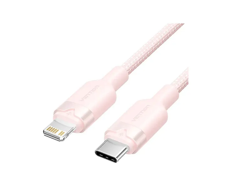 კაბელი Vention LALPF USB 2.0 Type-C to Lightning 27W PD Fast Charging Cable 1m Pink