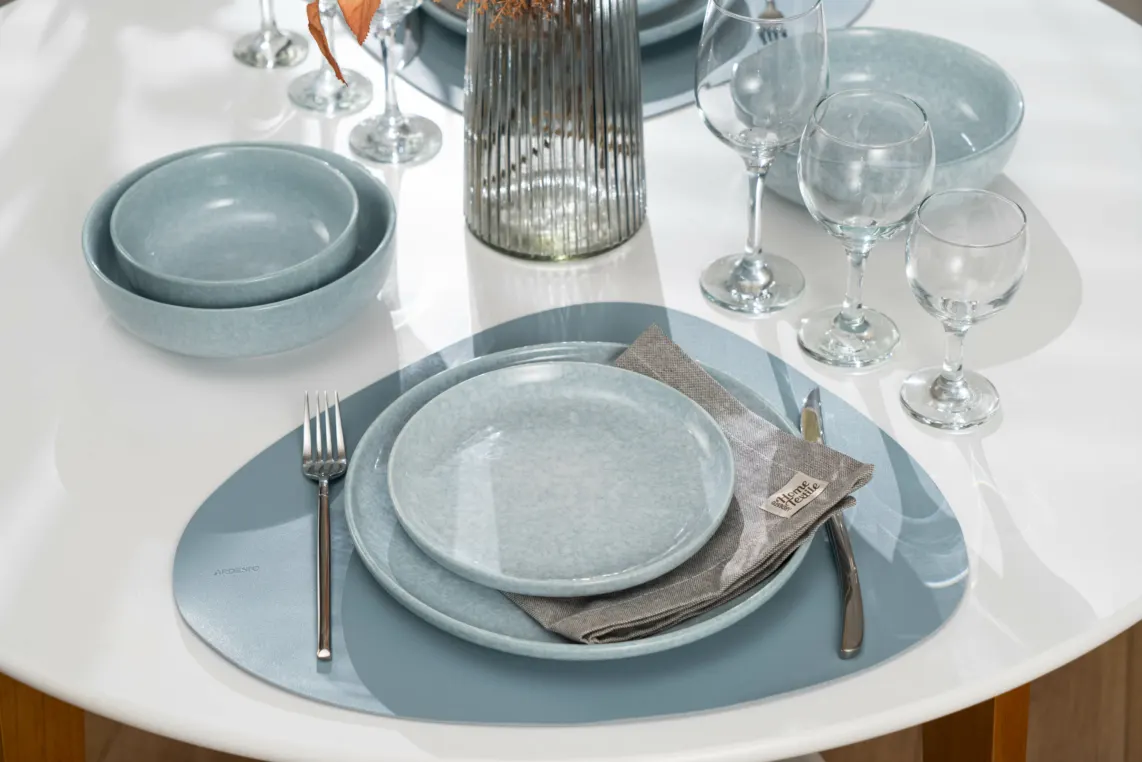 თეფში Dinner plate ARDESTO Loreto, 27cm, porcelain, blue