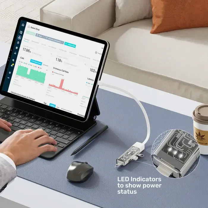 H1319AWH01, UNITEK, USB HUB, Bi-Directional Hub(with Detachable Cable), USB-C/USB-A 5Gb Hub (4*USB-A).