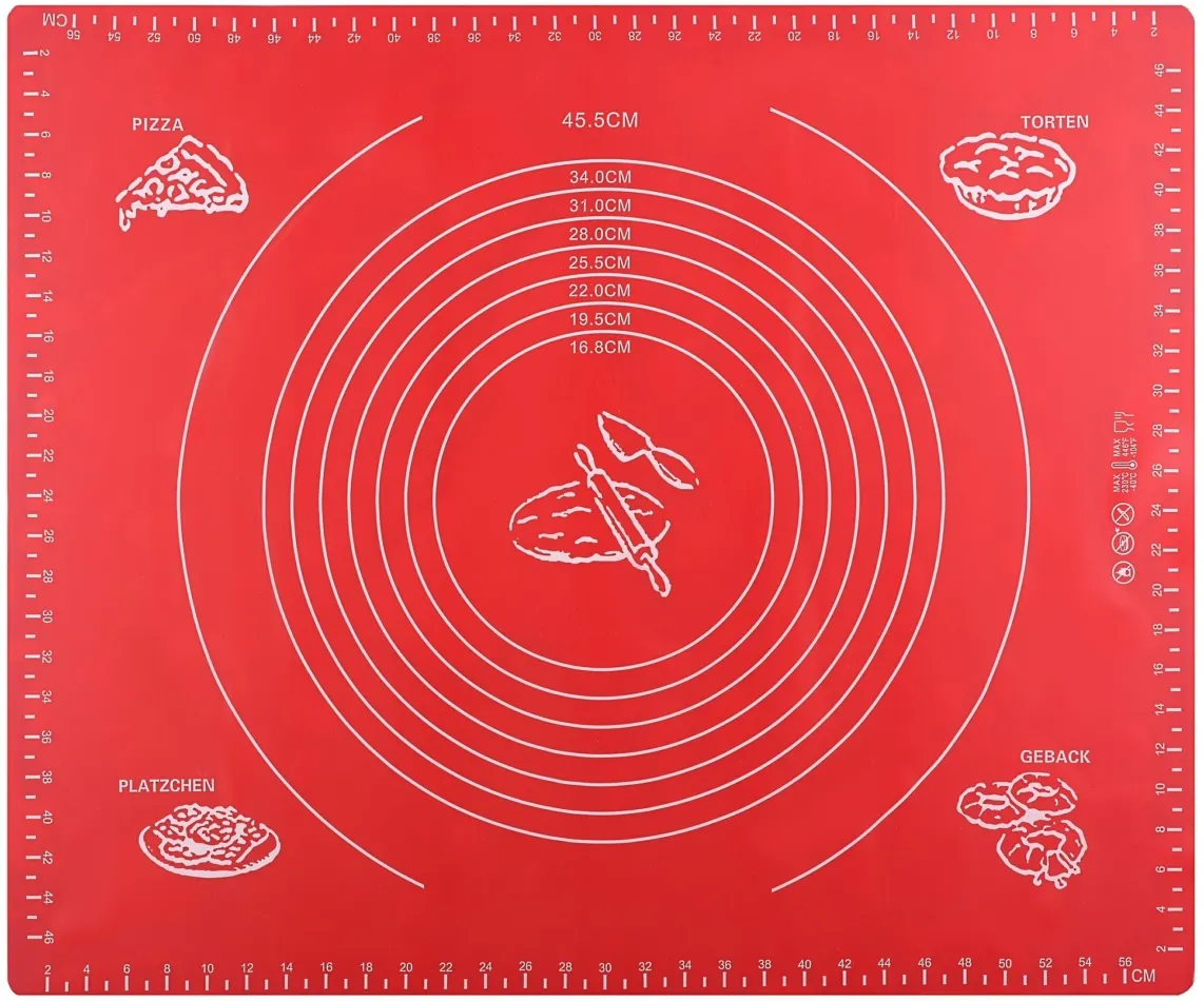 საკონდიტრო აქსესუარი Silicone mat Ardesto Tasty baking 50*60CM, red, silicon