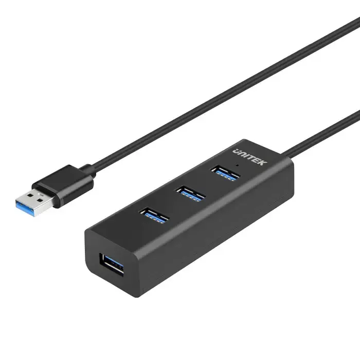 Y-3089, UNITEK 4-in-1 USB3.0 4-Port Hub, Black