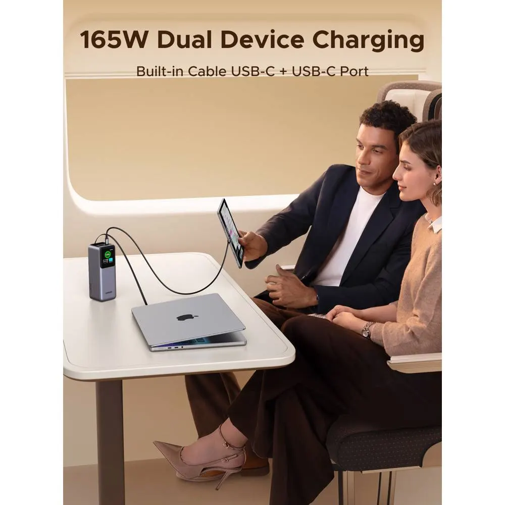 UGREEN PB726 (55987B) Nexode, 20000mAh, USB, Type-C, Power Bank With Retractable Type-C Cable, Grey