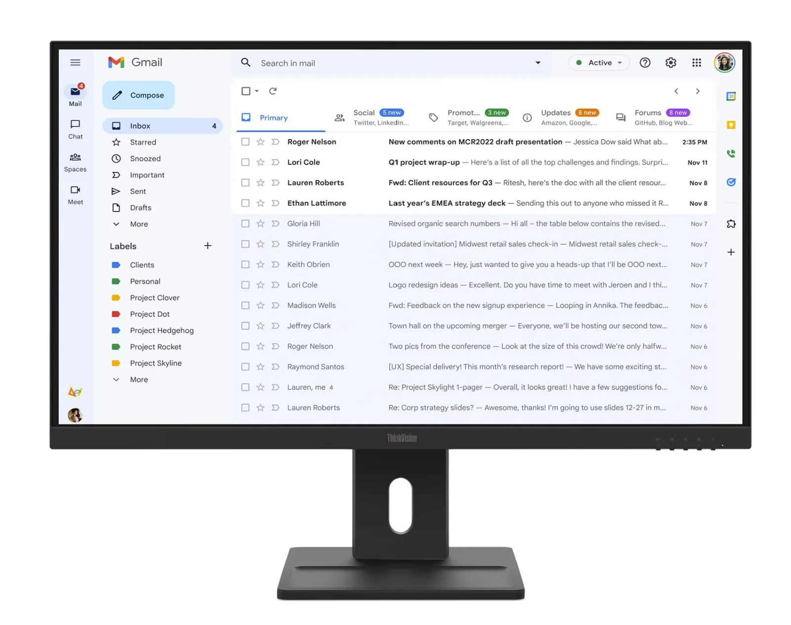E27-40, Lenovo, Monitor, Lenovo ThinkVision E27-40 27 1920x1080 4ms 100Hz Black.