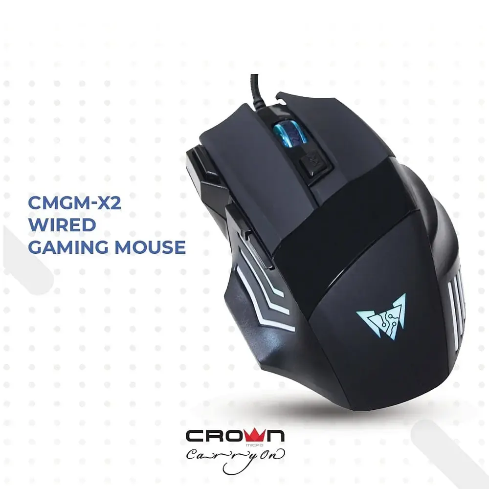 Crown Micro, CMGM-X2, Mouse Black