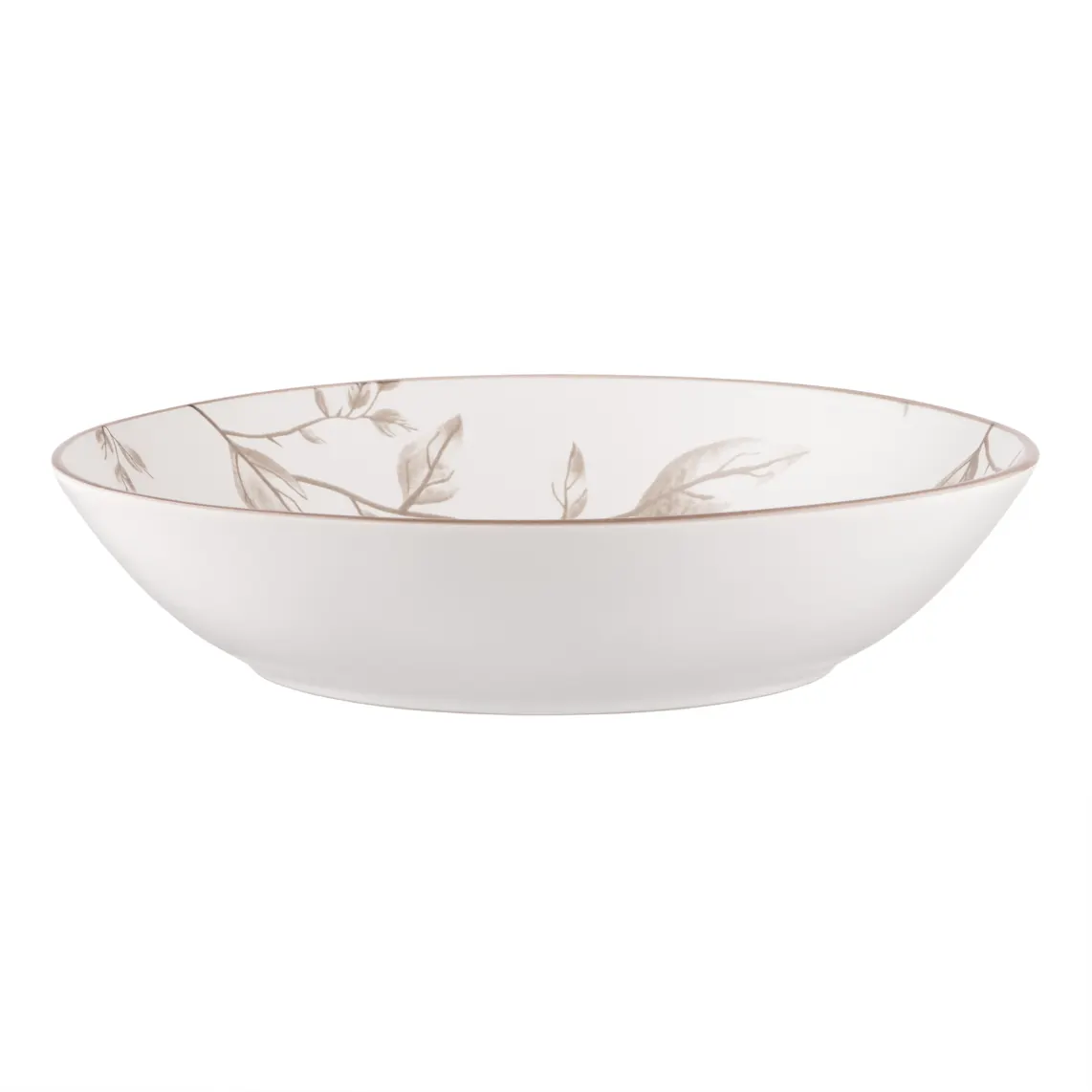 თეფში Soup plate ARDESTO Asti 790ml, 20.2cm, ceramic, white-beige