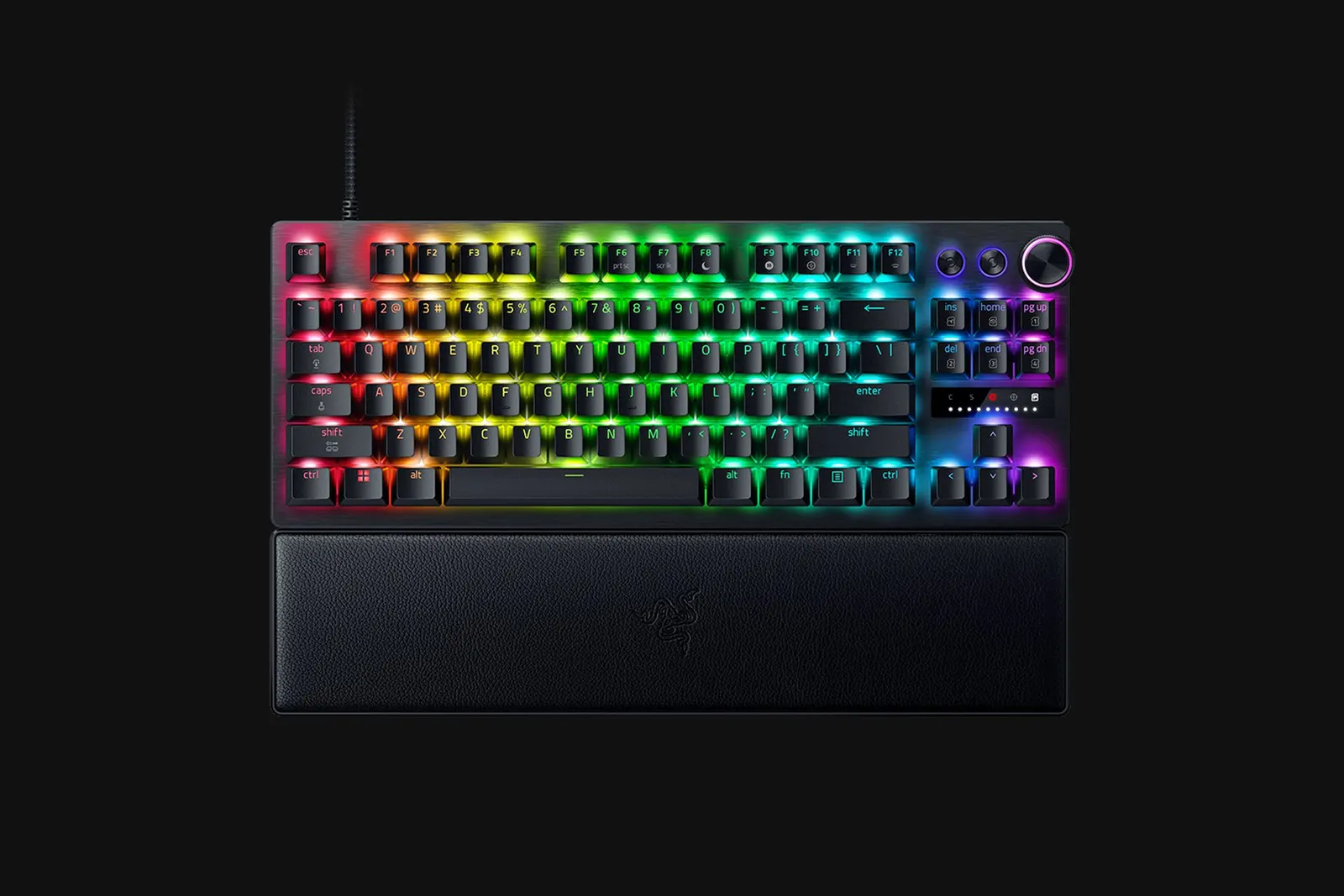 Razer Keyboard mechanical Huntsman V3 Pro TKL 8KHz, 84key, Analog Optical Switch Gen-2, USB-A, EN, RGB, black