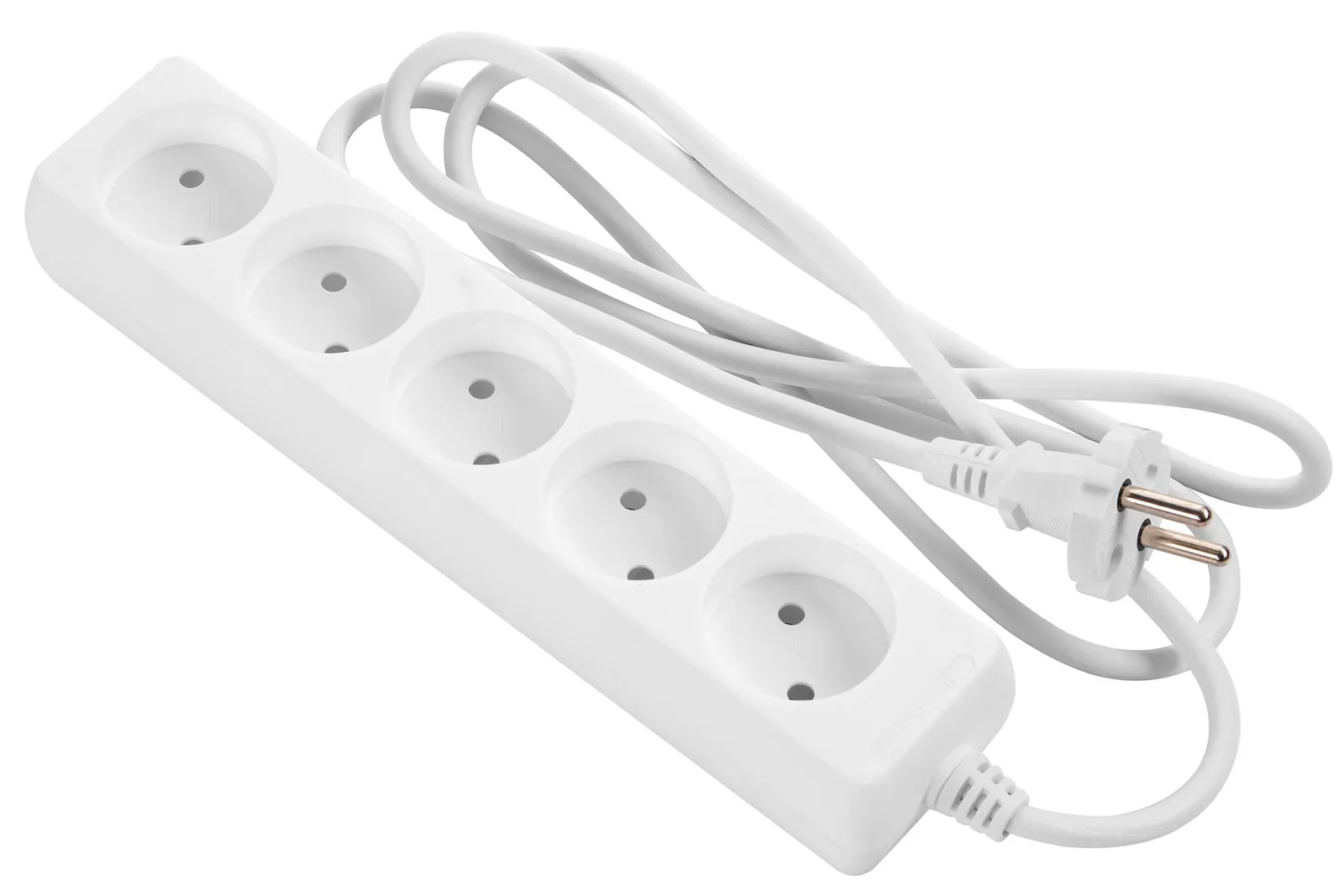 დამაგრძელებელი Power strip 2E, 5XCEE7/17, 2G*1.0mm2, 1.5m, white