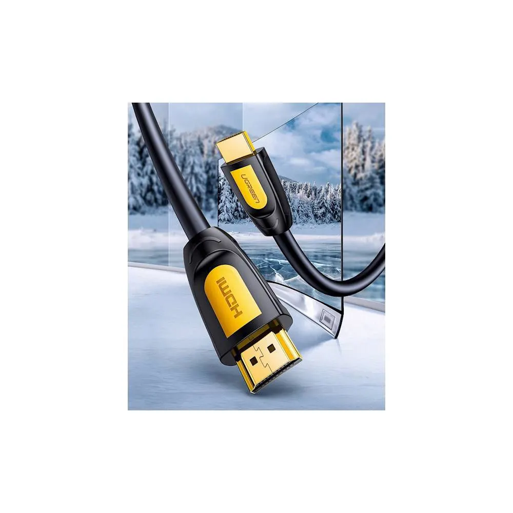 HDMI კაბელი UGREEN HD101 (10170) HDMI to HDMI Cable, 10m, Yellow/Black
