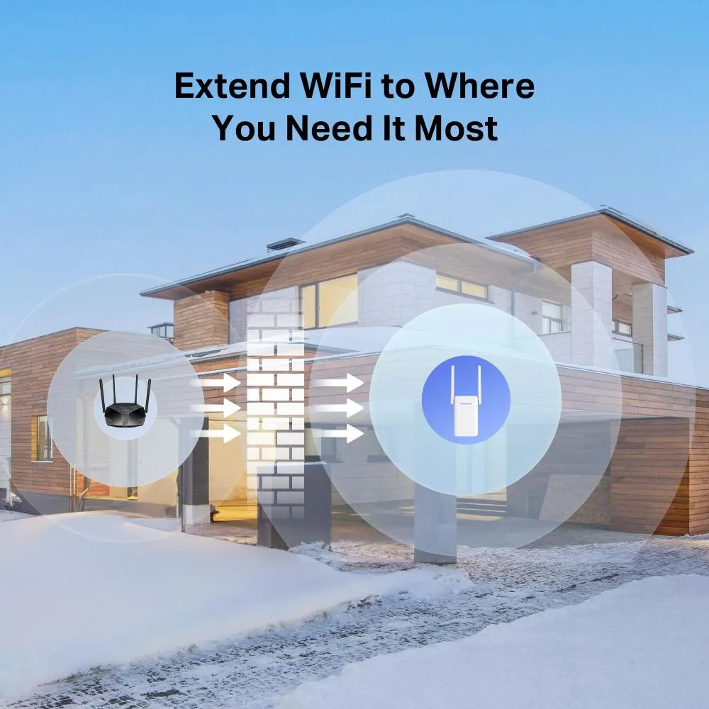 Wi-Fi გამაძლიერებელი ME80X, MERCUSYS, ME80X, AX3000 Wi-Fi 6 Range Extender