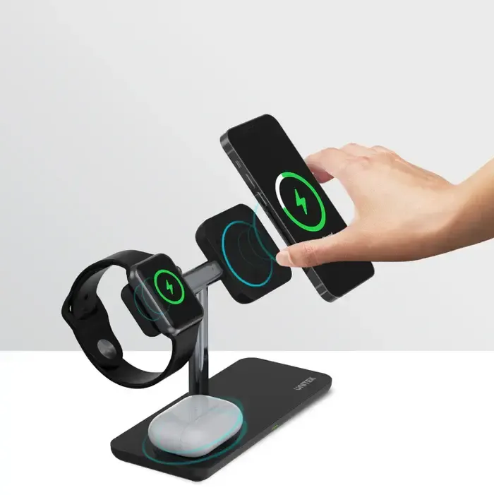 P1212A, UNITEK, 3 in 1 Magnetic Wireless Charger..