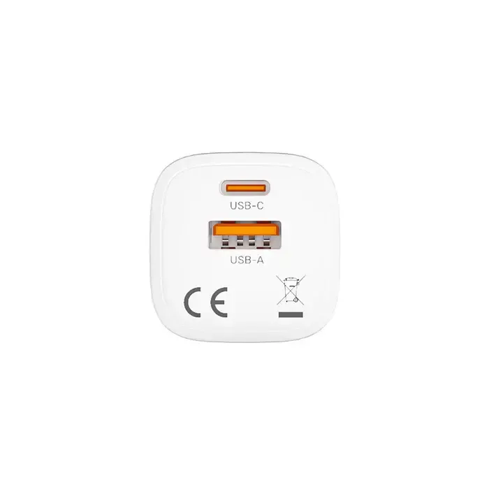 P1125AWH01-EU UNITEK max 33W Wall Charger, EU, USB-A + USB-C Output, White