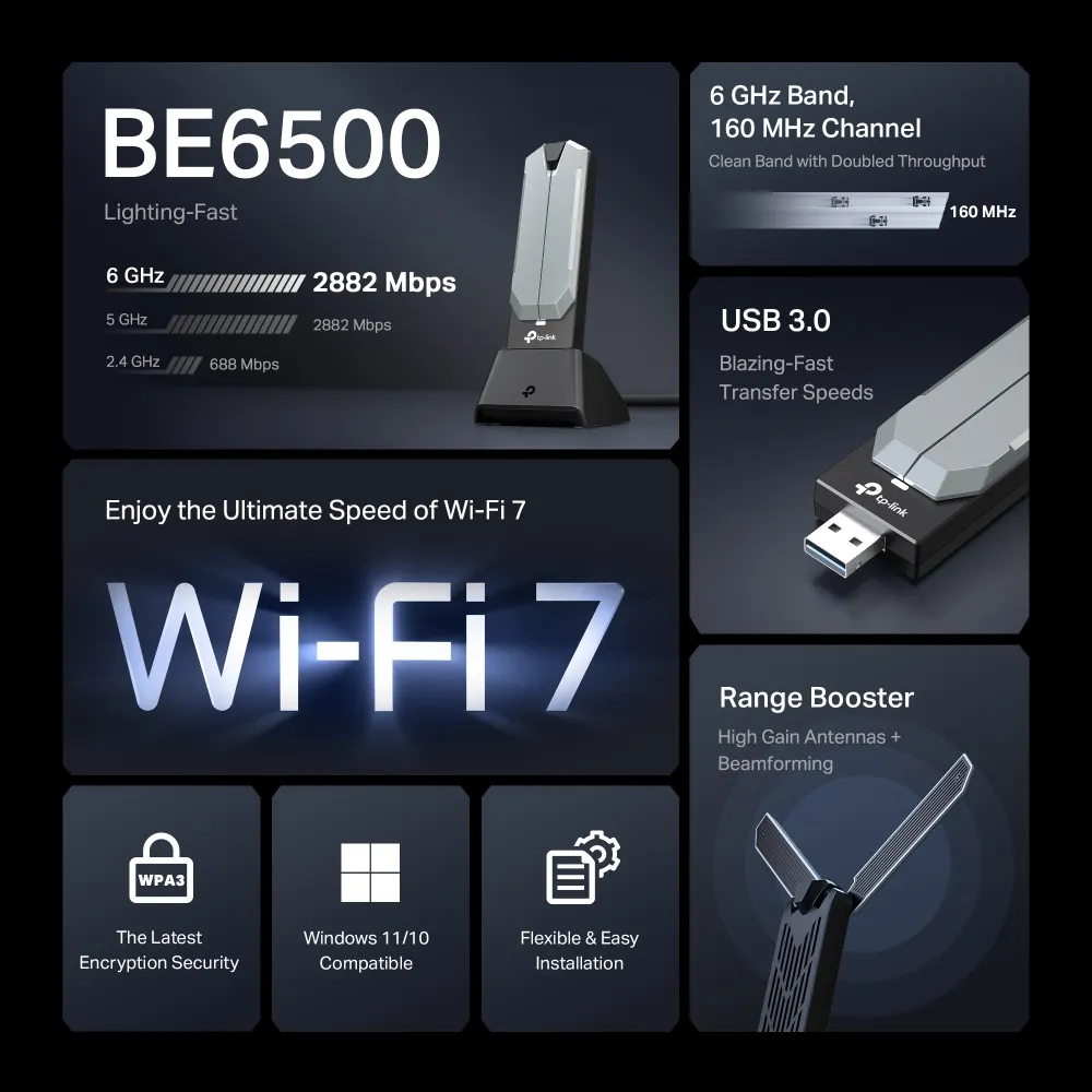 Wi-Fi ადაპტერი TP-Link Archer TBE400UH