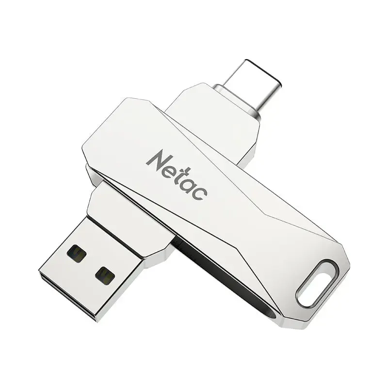 NETAC, U782C, 64GB, USB3.2+Type-c, Pearl Nickel
