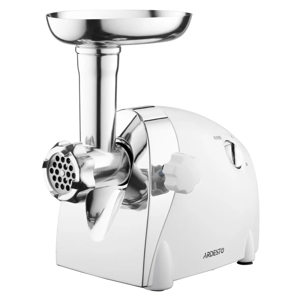ხორცსაკეპი მანქანა Ardesto Meat grinder, 2000W, prod.-1.9kg/min, 3 cutting plates+for sausag.plates, 3 vegetable slicer, plastik, black-silver