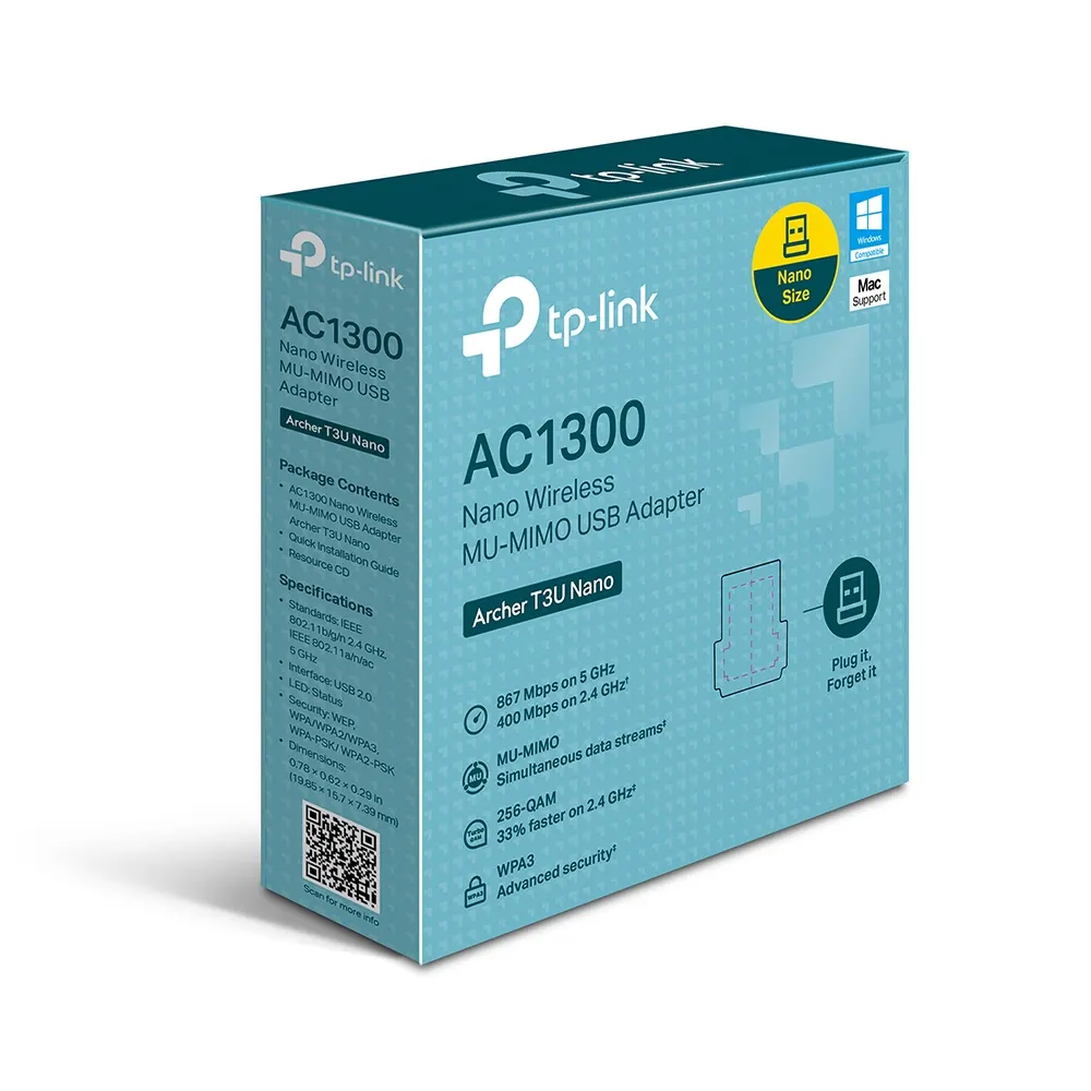 Wi-Fi ადაპტერი TP-Link Archer T3U Nano