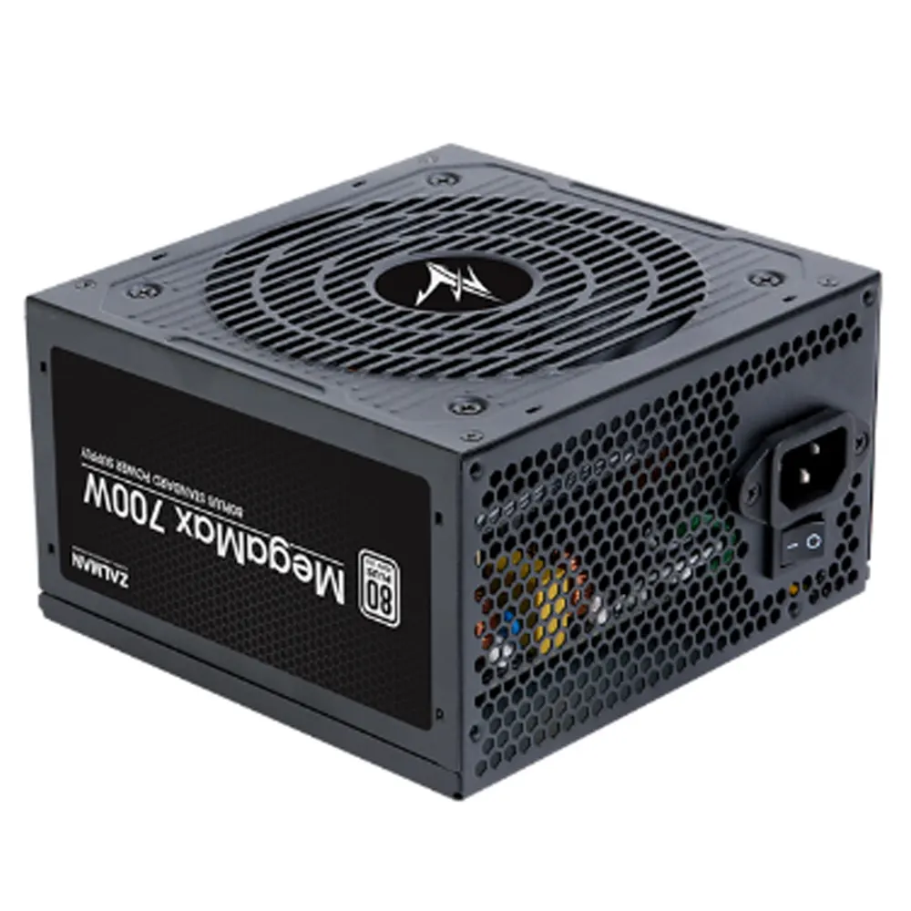 Zalman PSU Megamax (700W), 83%, 80+ White, 120mm, 1xMB 24pin(20+4), 2xCPU (8pin+(4+4)pin) 4xMolex, 6xSATA, 4xPCIe 8pin(6+2)
