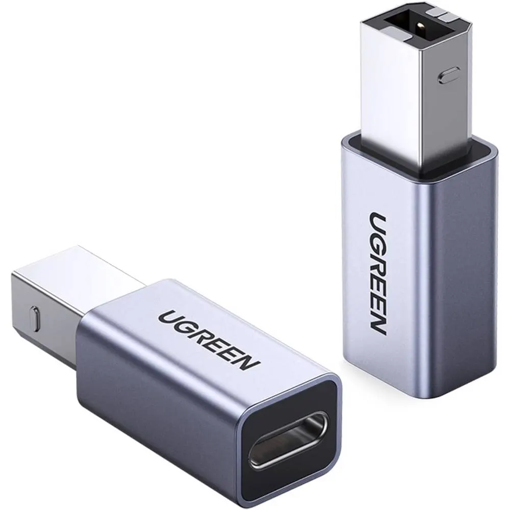 USB ადაპტერი UGREEN US382 (20120), USB-B To Type-C, Adapter, Grey