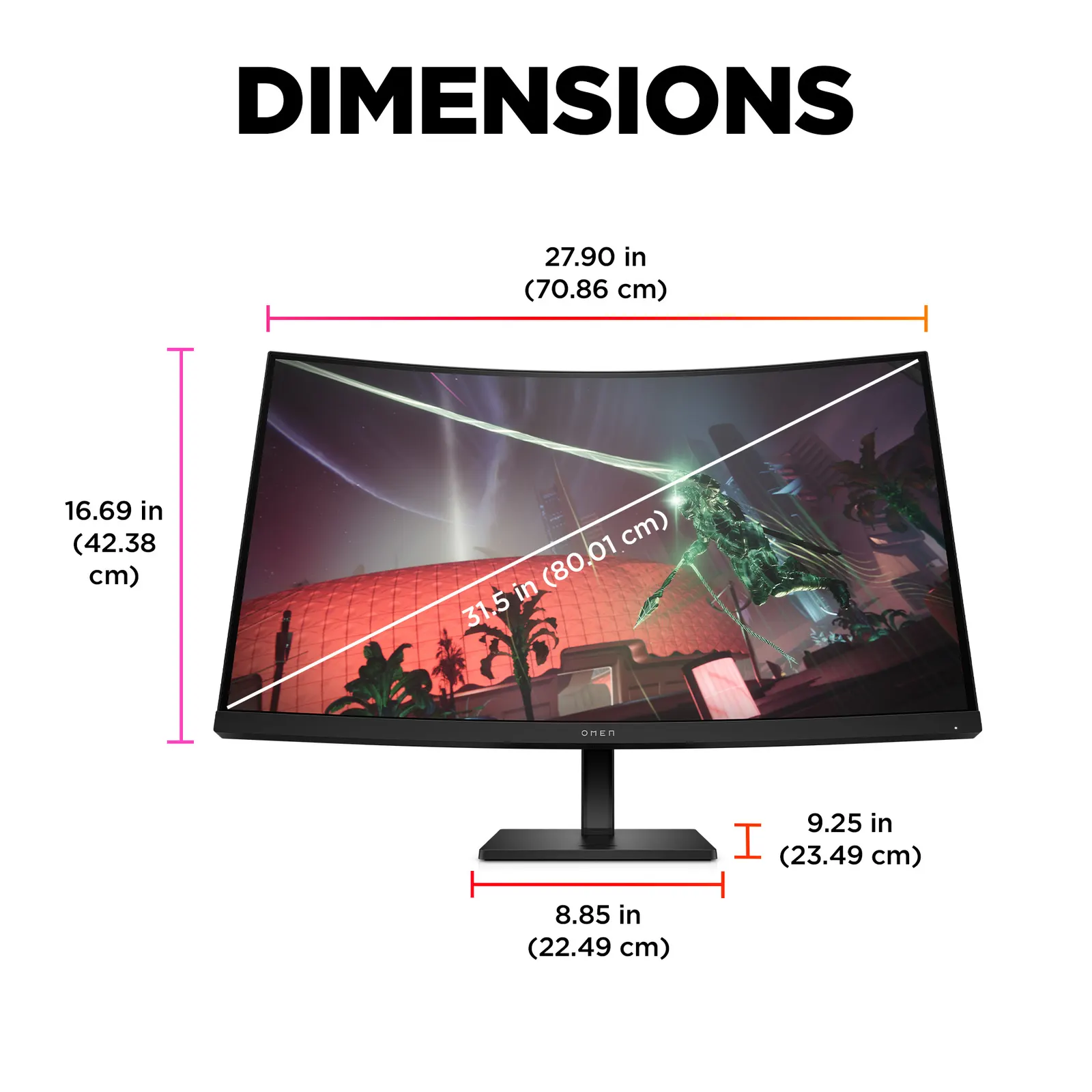 HP OMEN 32c Curved 31.5" VA 2K Black