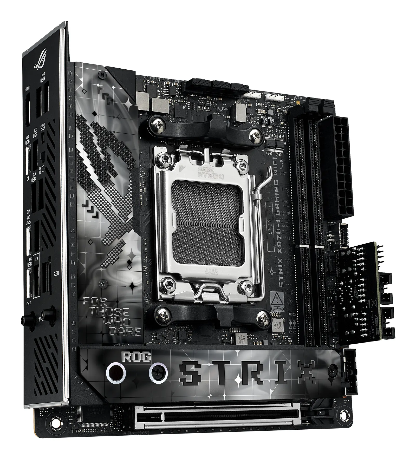 დედაპლატა ASUS Motherboard ROG STRIX X870-I GAMING WIFI sAM5 X870 2xDDR5 M.2 HDMI WiFi BT mITX