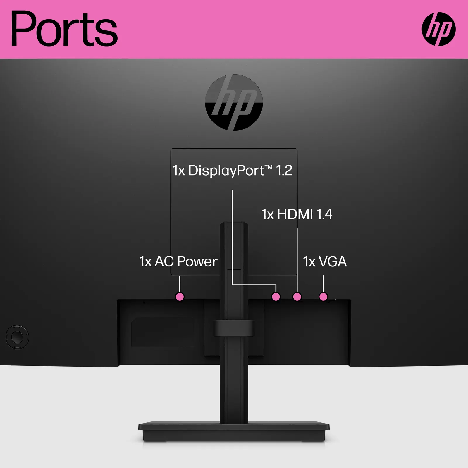 მონიტორი HP P24h G5 23.8" IPS FHD Black