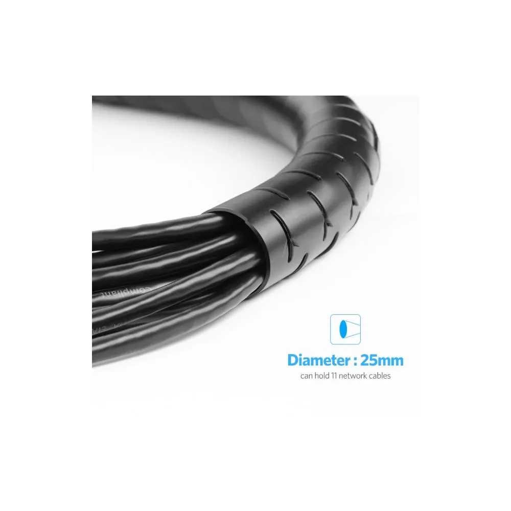 Cable manager UGREEN LP121 (30819) Cable Organizer, 3m, Black