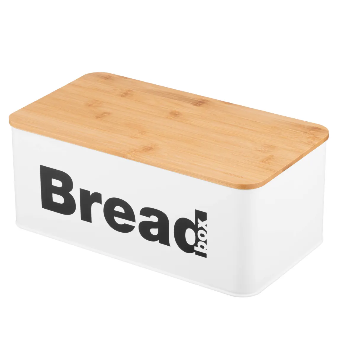 პურის ყუთი Ardesto Bread bin Midori 33x18x13cm, metal, bamboo, white