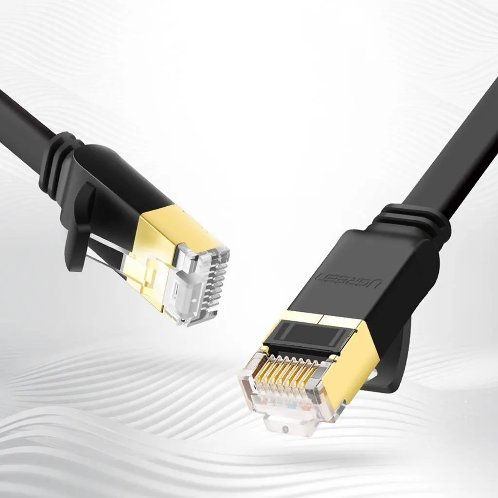11264, UGREEN, Cable, Cat 7 FTP LAN Cable, 8M, Black.