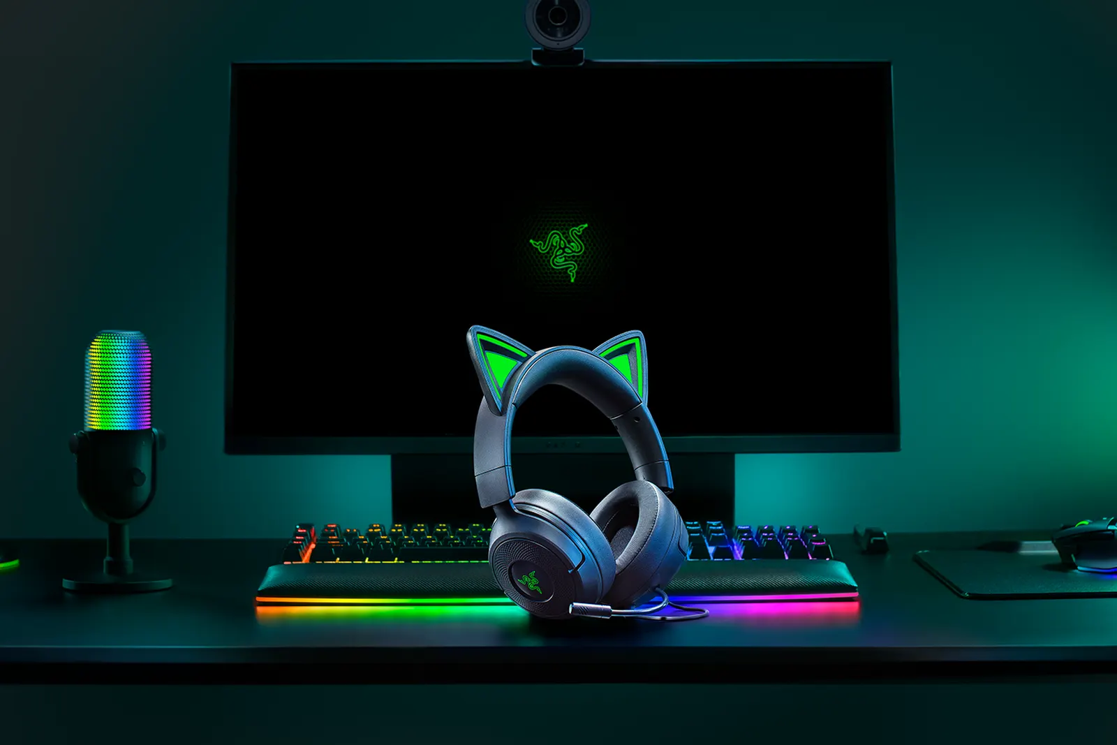 ყურსასმენი Razer Headset Kraken Kitty V3 X, mini-jack, 1.3m, black