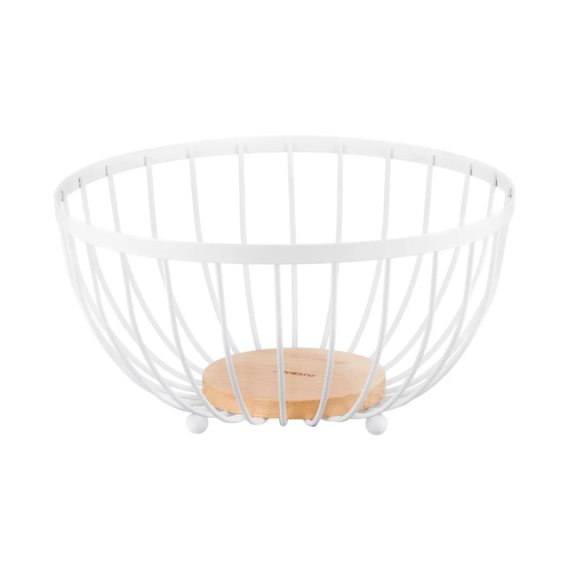 Ardesto Basket Midori 25x25x13cm, metal, wood, white