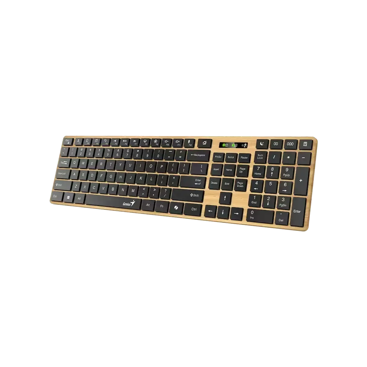 Genius, SlimStar 7250BT, AI Copilot Key, Keyboard, Pine wood