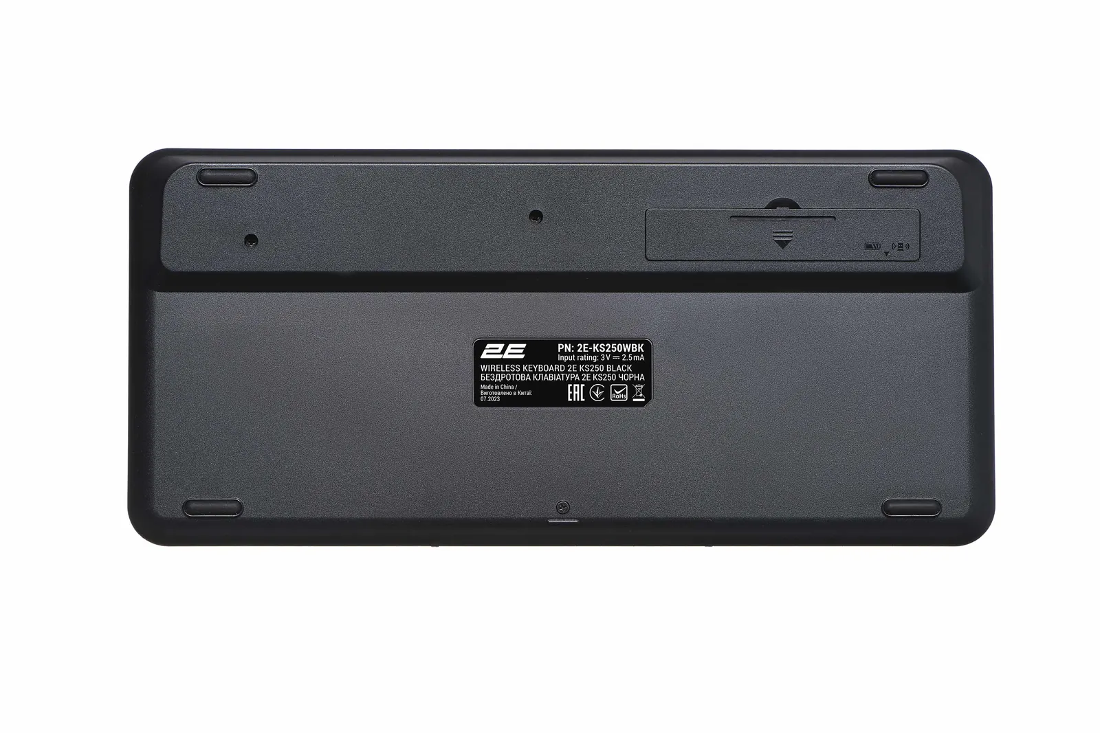 კლავიატურა 2E Keyboard membrane KS250 84key, WL/BT, EN/UK, black-grey