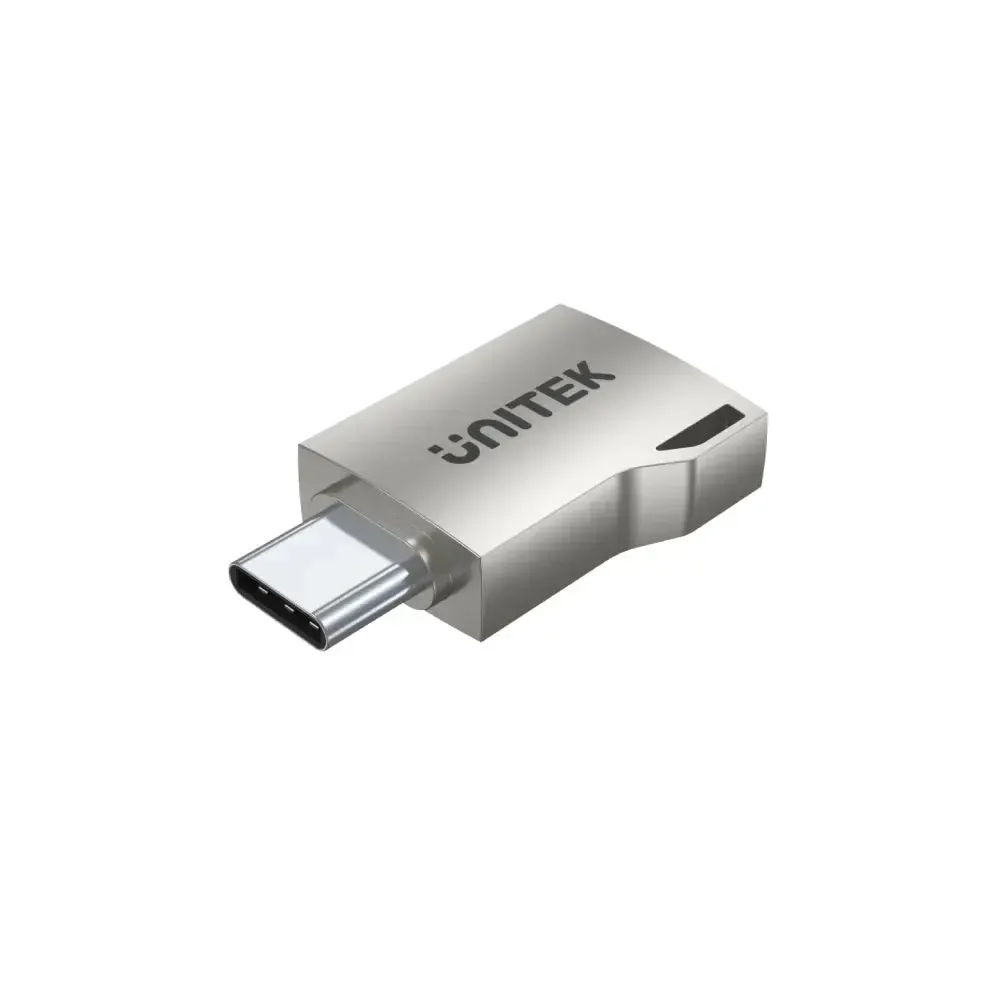 A1025GNI, UNITEK USB-C Male To USB-A Female Adapter 5Gbps, Silver OTG