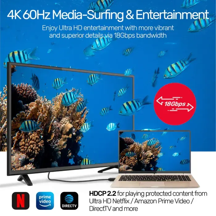 Y-C182, UNITEK, Cable, Micro HDMI (M) to HDMI (M) Cable 2M..