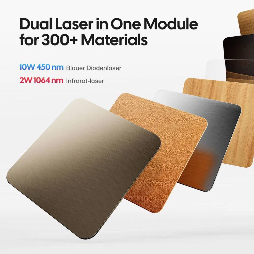 გრავირების აპარატი LaserPecker LP4 Deluxe + Slide Extension + Rotary Extension, Laser Engraver Cutter, Grey