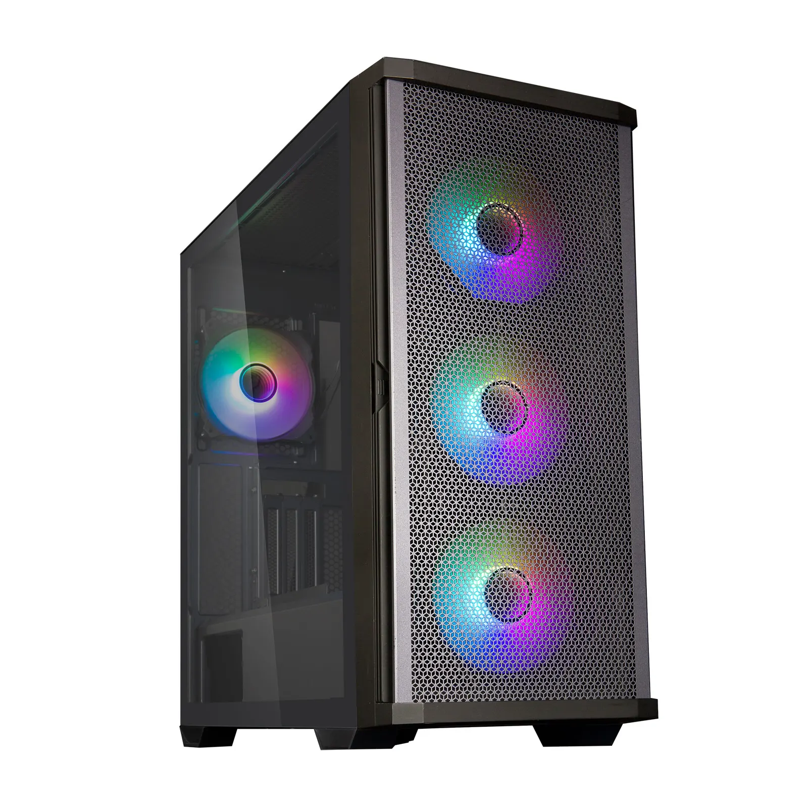 ქეისი Zalman PC case Z10 Duo without PSU, 2xUSB3.0, 1xUSB Type-C, 3x140mm ARGB, 1x120mm ARGB, VGA 395mm, LCS ready, TG Side Panel, EATX, black