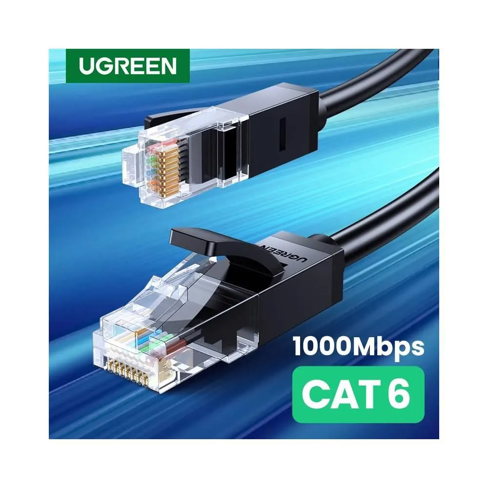 NW102 UGREEN (20165) Cat 6 UTP Lan Cable 15m (Black)
