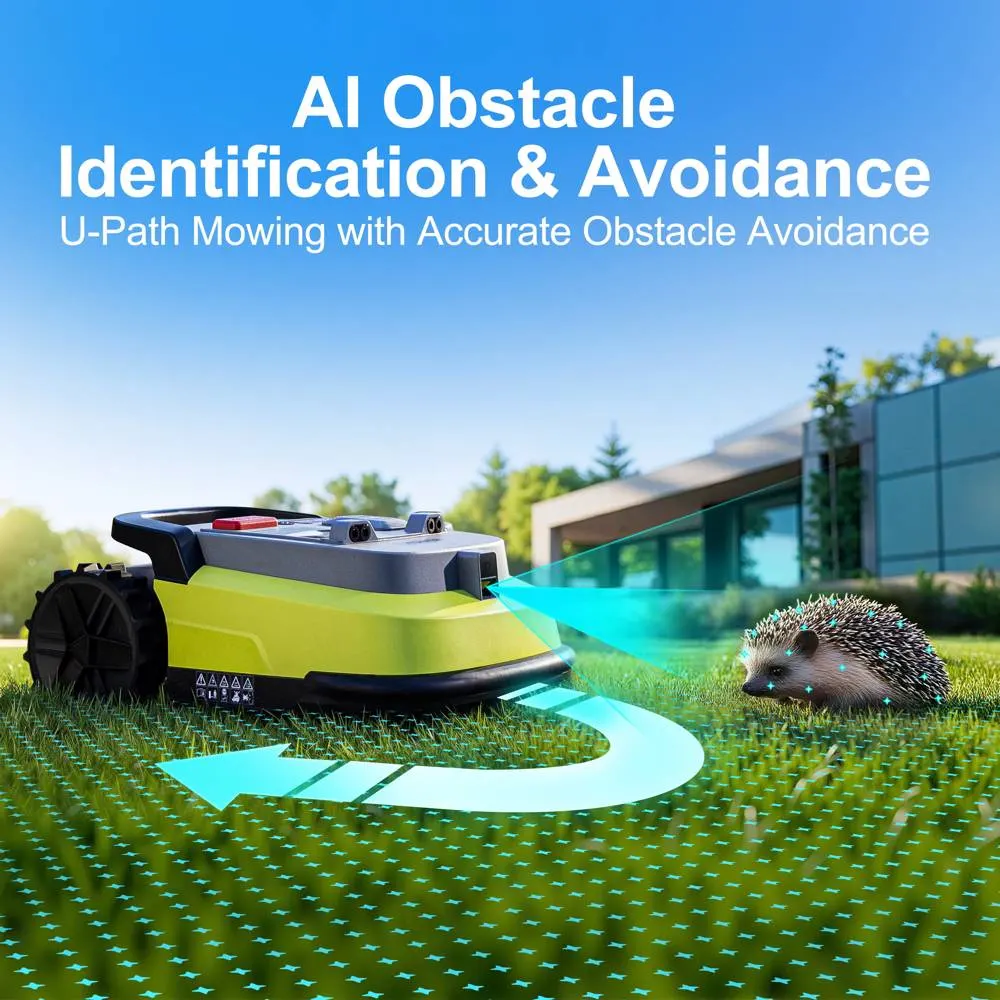 გაზონის საკრეჭი რობოტი UBTech M10 PRO, WiFi, Bluetooth, Wire Free Robotic Lawn Mower, Green/Grey