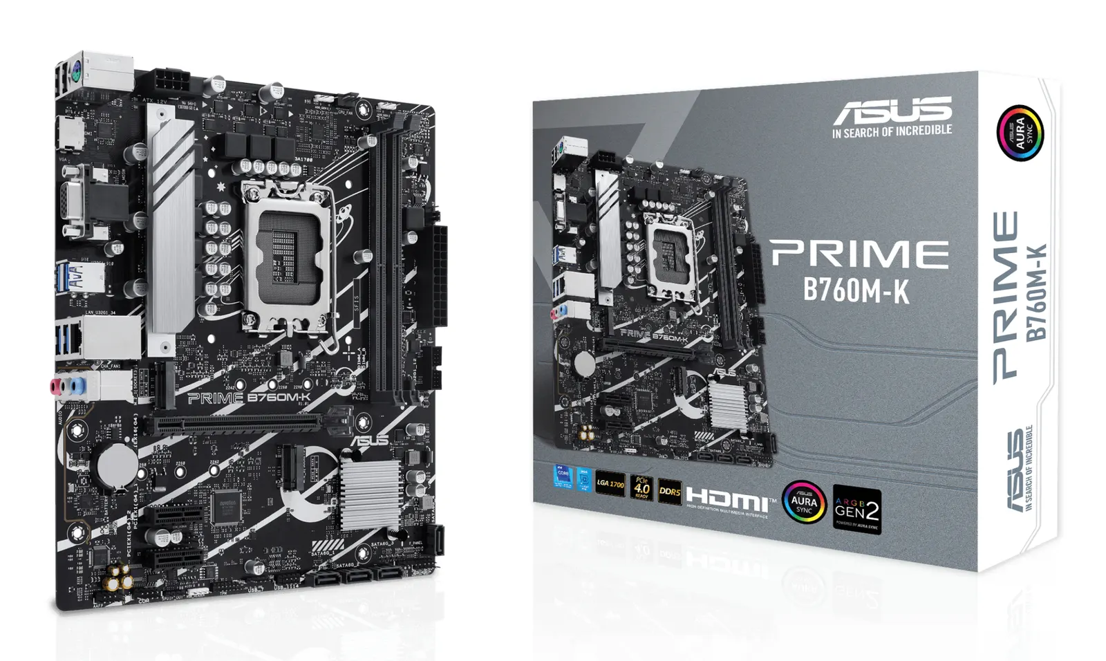 დედაპლატა ASUS Motherboard PRIME B760M-K s1700 B760 2xDDR5 M.2 HDMI D-Sub mATX