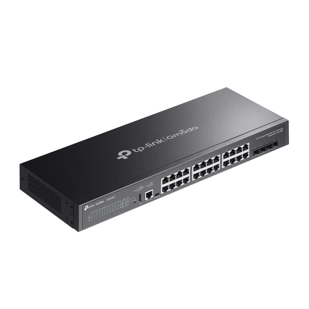 მართვადი სვიჩი TP-Link, SG5428X, Switch, Omada 24-Port Gigabit Stackable Lite L3 Managed Switch with 4× 10G Slots