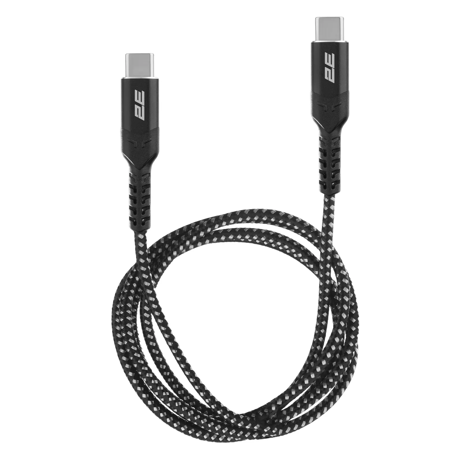 Type-C კაბელი 2E Cable USB-C > USB-C charge/data, 1m, 240W Type-C, Aluminum Shell, black