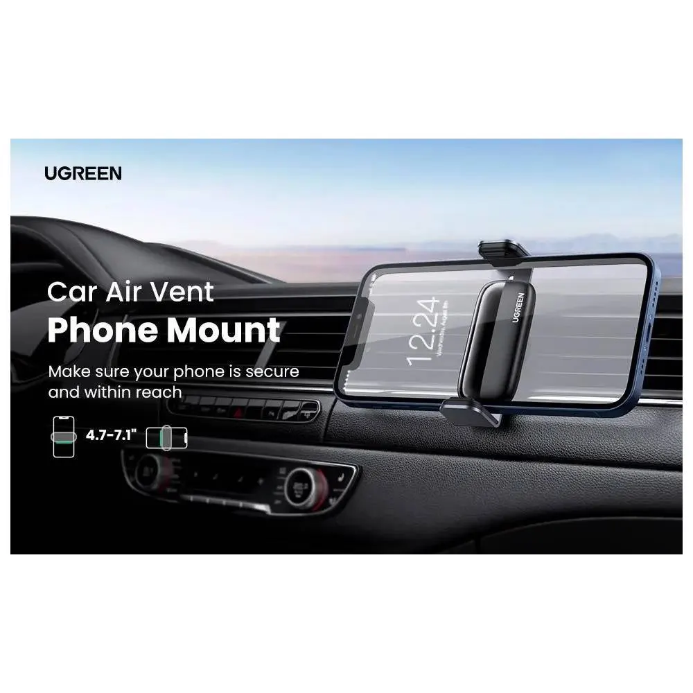 მობილურის დამჭერი Ugreen LP120 (10422), Air Vent Phone Holder, Gray