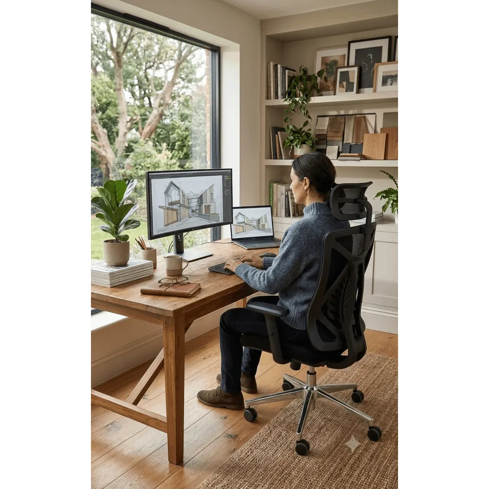 ALLX MS2519A, Office Chair, Black