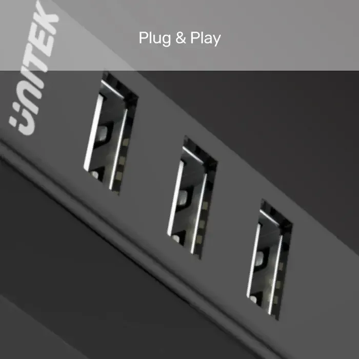 Y-2140, UNITEK, USB HUB, 4 Ports USB 2.0 480Mbps (80cm Cable).